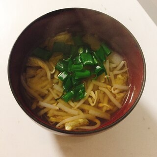 もやしと白菜のスープ♬